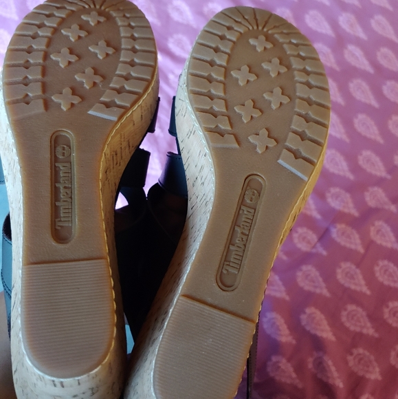 TIMBERLAND WOMENS DANFORTH CORK WEDGE SANDAL SZ 10 - Picture 9 of 13